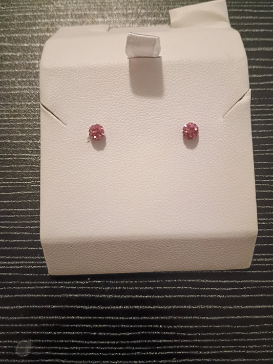 Pink ball stud Earrings